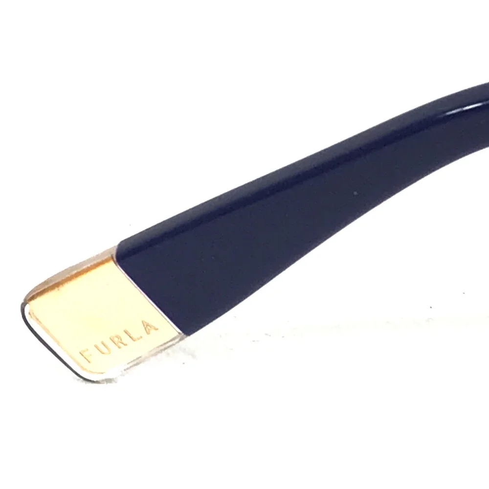 Furla Eyeglasses Frame VFU672 COL.0931 Blue Horn Gold Cat Eye Full Rim 51-19-135